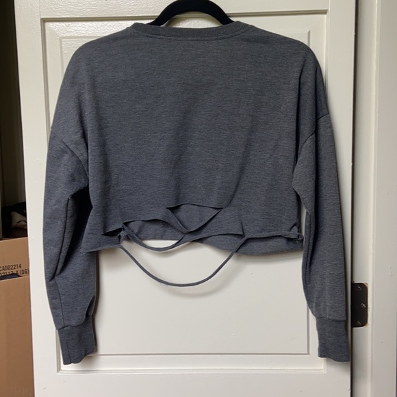 Ripped Cropped Sweater - Picture 2 of 4